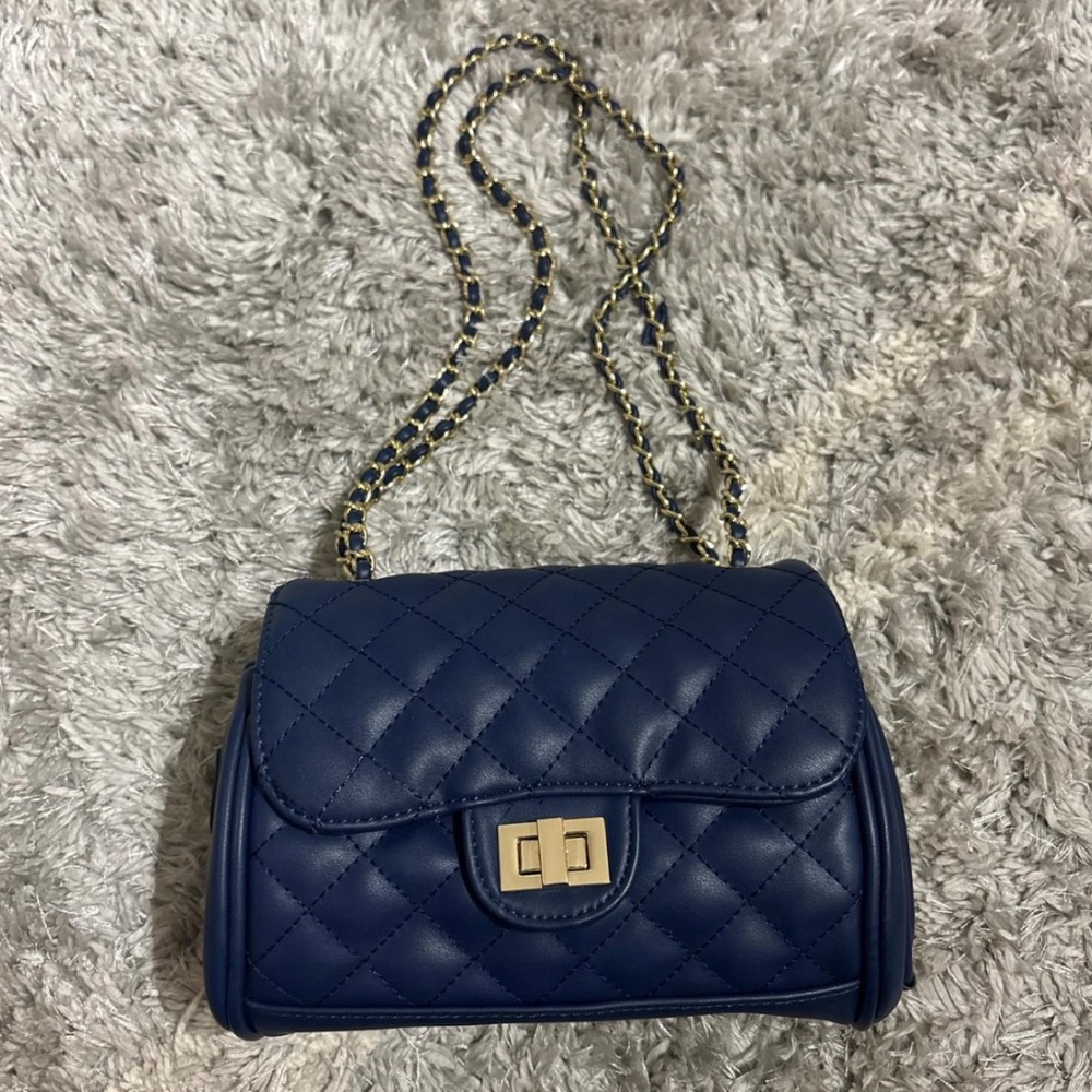 Blue & Gold Mini Bag